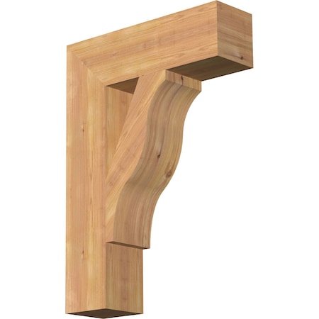 Ekena Millwork Funston Block Smooth Bracket, Western Red Cedar, 5 1/2"W x 20"D x 28"H BKT06X20X28FST05SWR